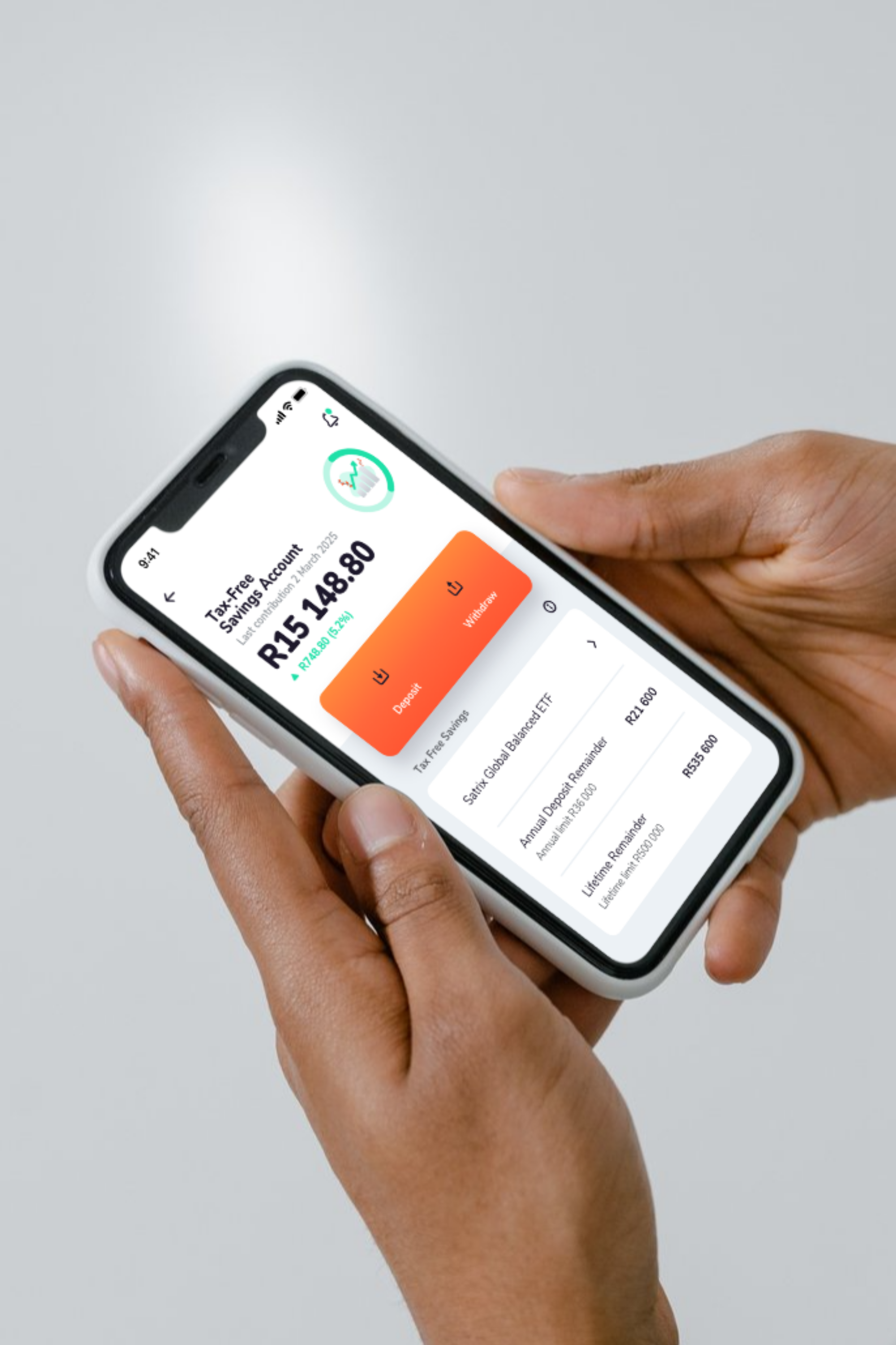 Franc app dashboard tracking a TFSA