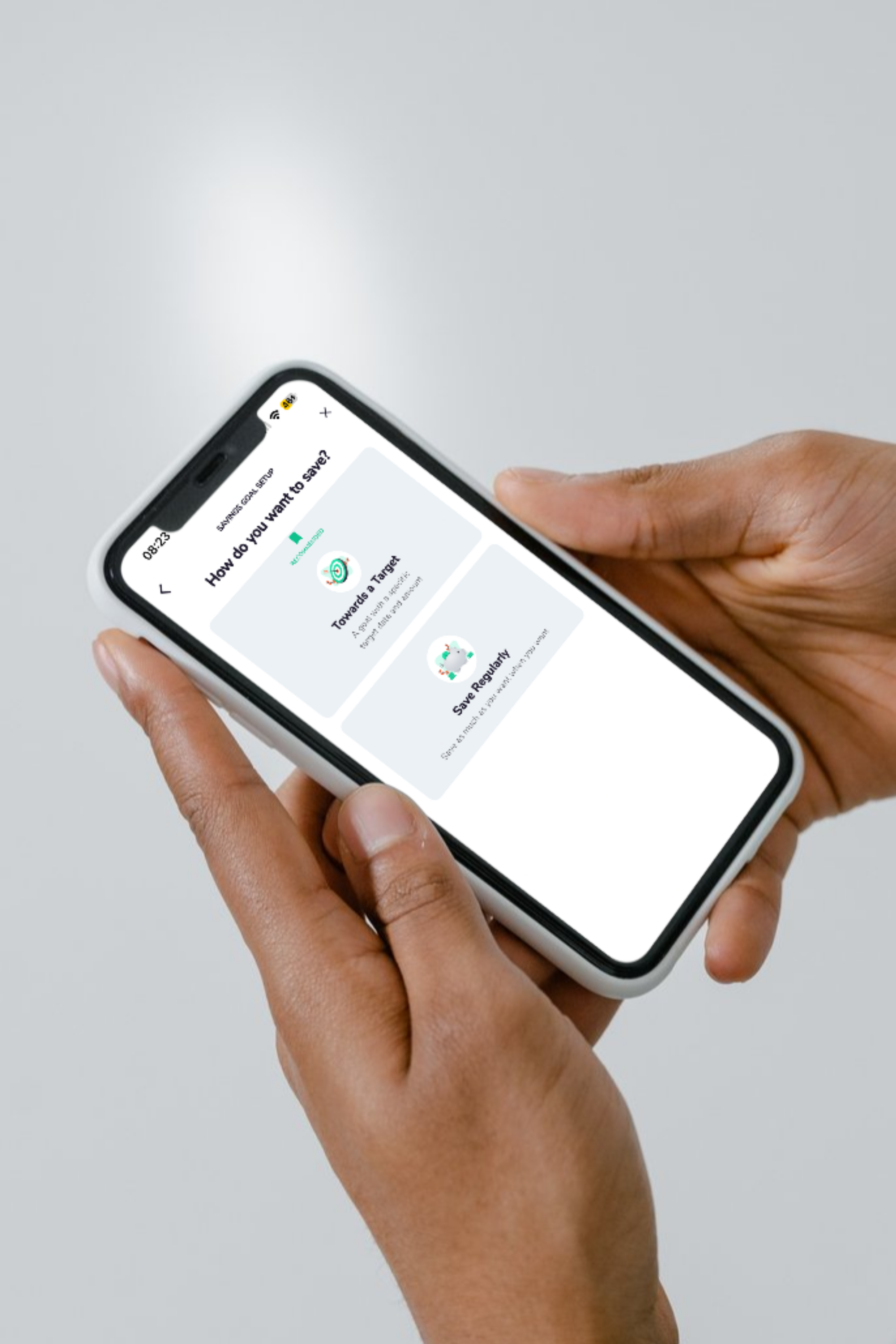 Setting savings target or regular saving